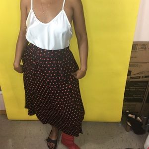 Black & Red Polka Dot Vintage Skirt